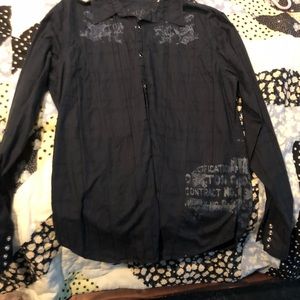 Guess button down dress shirt large